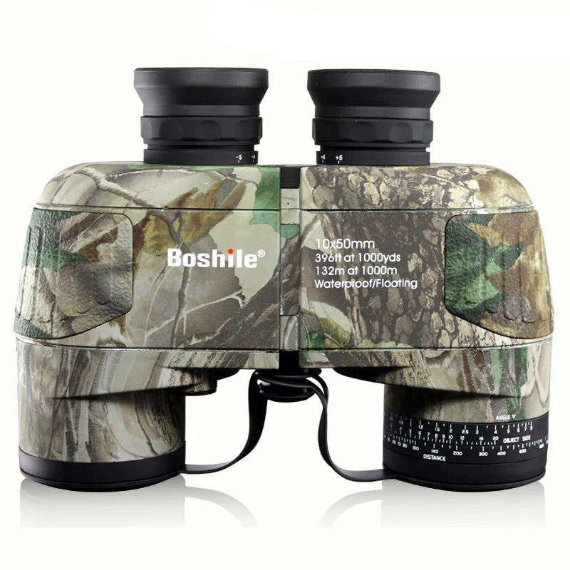 Military 10X50 Binocular High Powerful Nitrogen Waterproof Floating Binoculars Navigation Wide-angle Telescope With Rangefinder