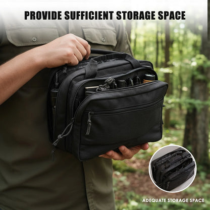 600D Oxford Cloth Tactical Handgun Bag Multiple Pockets Shooting Range Bag Tactical Handbag for Outdoor Hunting