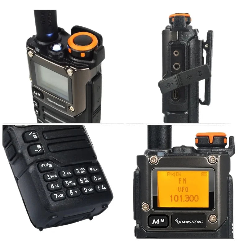 1600mAh 5W Walkie Talkie UV-K5(8) 50-600MHz Air Band Rx Multi-Band 136-600MHz Tx DTMF Scrambler Frequency Scan Copy Vox FM Radio