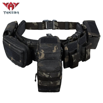 YAKEDA Tactical Battle Belt Duty Belt Law Enforcement Utility Belt Police Belt 7 in 1 Set