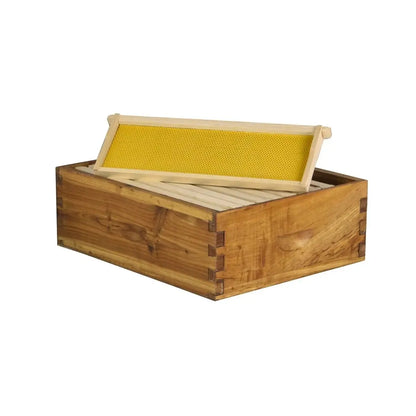 10-Frame Medium Super Box – Wax-Dipped Fir Wood Langstroth Honey Super with Dovetail Joints – Ready to Use