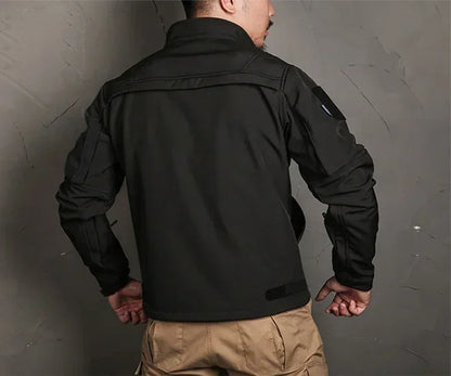 Tactical Sets Mens Thicken Outdoor Soft Shell Warm Fleece Jackets Waterproof Wear Resistant Multi Pocket Pants Hunting Clothes