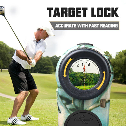 REVASRI Laser Rangefinder 1000M Hunting Range Finder with Type-C Rechargeable Outdoor Target Acquisition Technology Monocular