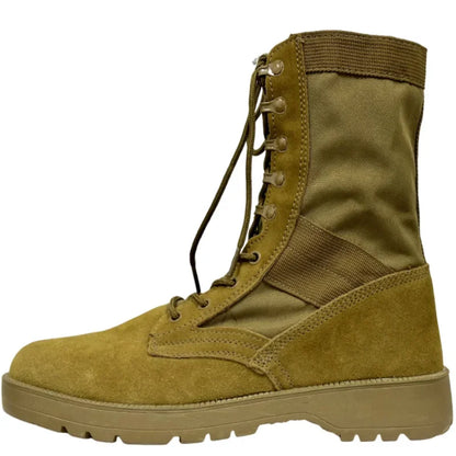 Cowhide Men Tactical Desert Boots Outdoor Combat Lightweight Non-Slip Hiking