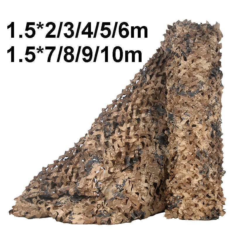 Camouflage Nets 1.5m*2 3 4 5 6 8 9 10m Wide Camo Netting Outdoor Camping Shooting Sun Shade Party Desert Fence Hunting Duck Deer