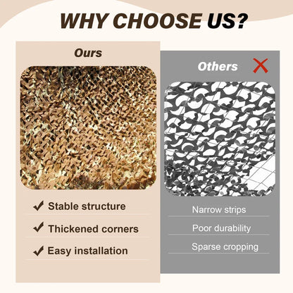 Woodland Camo Netting Military Camouflage Cover for Hunting, Camping, Hideout