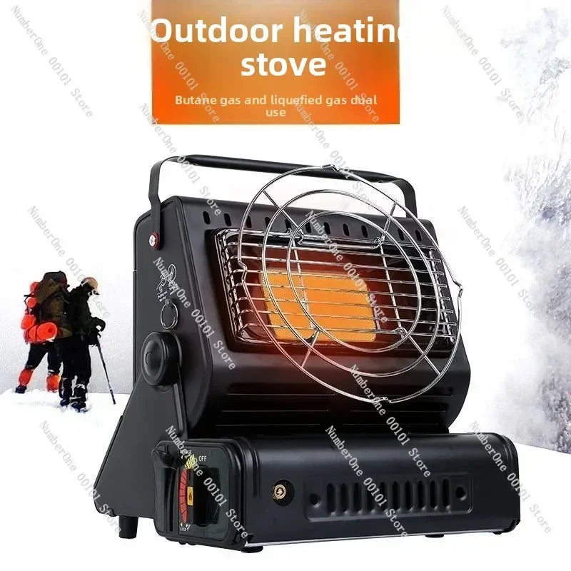 Portable Outdoor Gas Heater Stove for Camping and Ice Fishing Propane Cylinder Heating Stove for Tent Patio Portable Gas Burner
