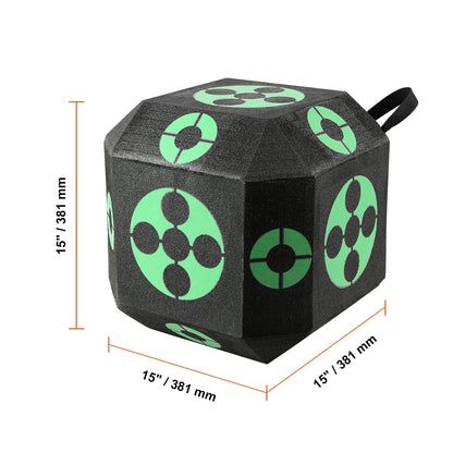 All-side Shotting  Outdoor Portable Archery Target with Carry Handle Easy Arrow Removal Visibility Easy to Transport