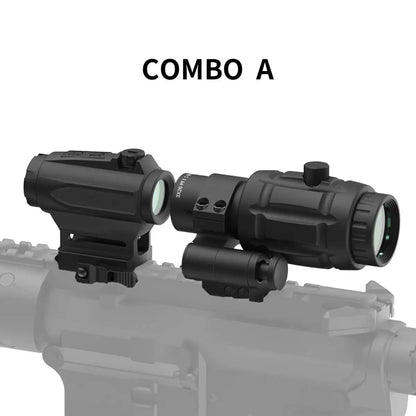 Victoptics SRD 1x20/30 /1x23x33 Red Dot Sight & 3x Magnifier With Flip Side Mount 3MOA Dot Size 20,000 Hours Runtime For AR 15