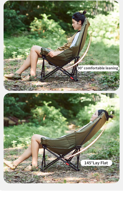 Naturehike High Back Moon Chair Camping Outdoor Fishing Folding Adjustable Lounge Chair Portable Picnic Garden Leisure Seat
