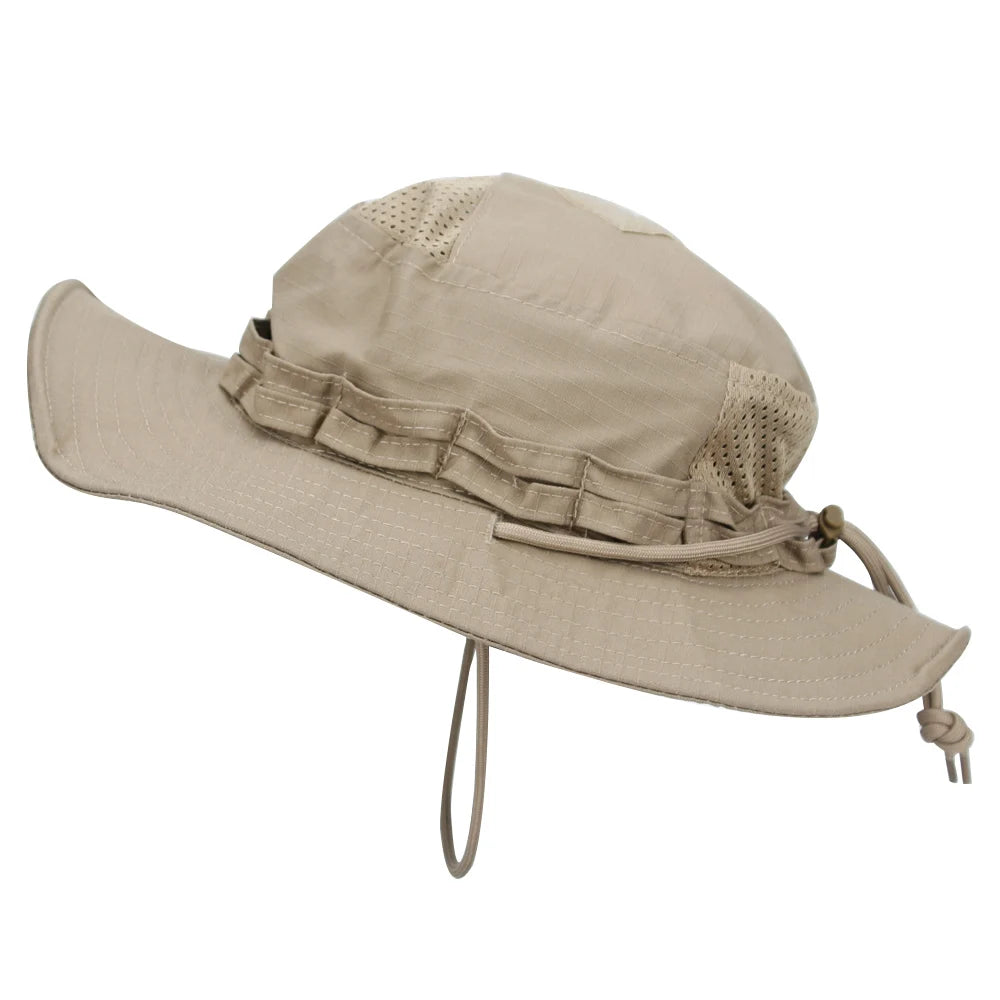 1pc/5pcs Camo Boonie Hat Sunscreen Breathable Bucket Hat Men's Outdoor Hiking Hunting Fishing Windproof Fisherman's Hat