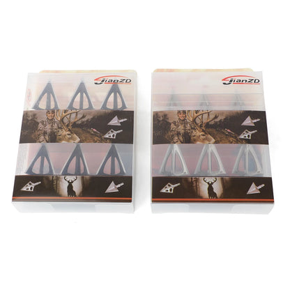6/12pcs Hunting Broadhead 100 Grain Stainless Steel Blade Arrowheads Archery