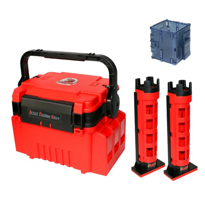 Fishing Tool Box Multi-function Plastic Thickened Fisherman Tackle Box Fishing Rod Lure Storage Organizer Sea Goods for Fishing
