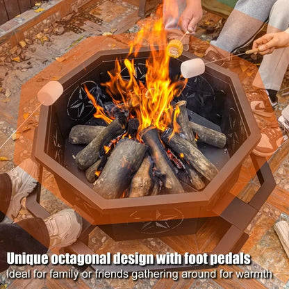 35 Inch Octagonal Fire Pit