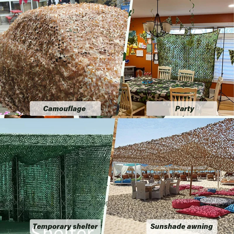 Woodland Camo Netting Military Camouflage Cover for Hunting, Camping, Hideout