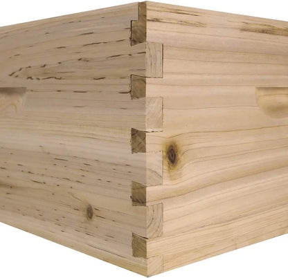 Starter 10 Frame Beehive Kit - Includes 2 Hive Bodies, 1 Super Box, Pine Frames, Wax Coated Foundations and More