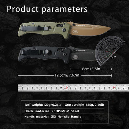 BM273 Tactical Folding Knife, G10 Handle with CMP High-Hardness Blade, Outdoor Camping Survival EDC Tool, for Fishing, Hiking,