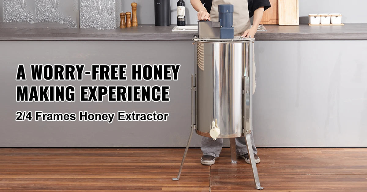 SucceBuy Honey Extractor 2 3 4 Frame Manual Electric Stainless Steel Honeycomb Spinner Crank Honey Centrifuge Beekeeping Equipment