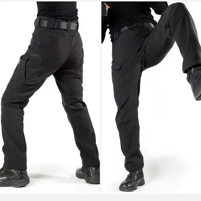 Tactical Sets Mens Thicken Outdoor Soft Shell Warm Fleece Jackets Waterproof Wear Resistant Multi Pocket Pants Hunting Clothes