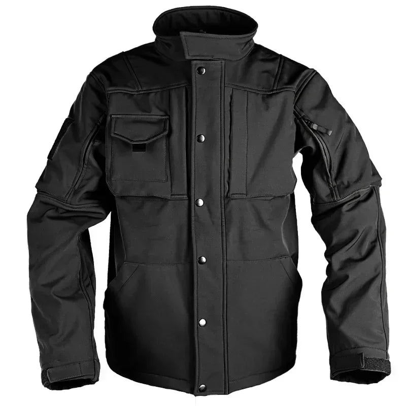 Tactical Sets Mens Thicken Outdoor Soft Shell Warm Fleece Jackets Waterproof Wear Resistant Multi Pocket Pants Hunting Clothes
