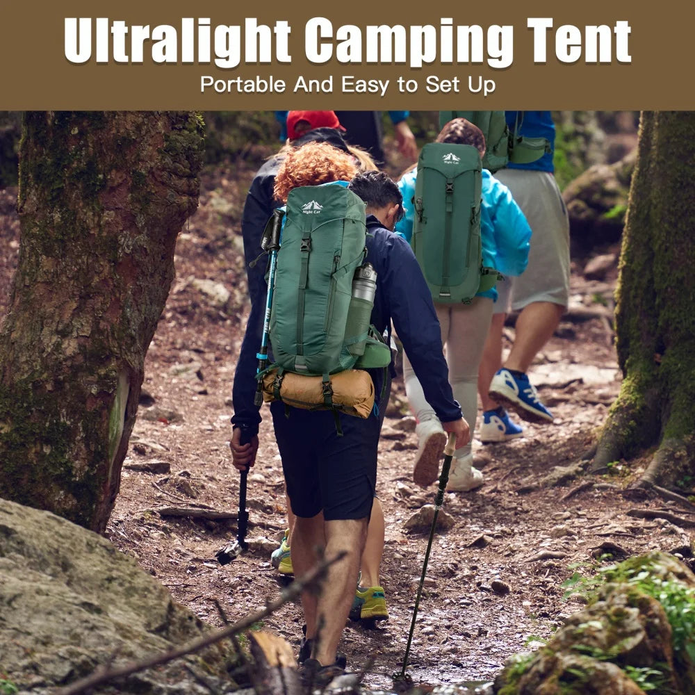 Night Cat Ultralight Tent 2 Persons for Professional Backpacker Hiker 3 LBS Only Lanshan Backpacking Bivvy Ground Tent Heavy Rain Waterproof Trekking Pole Not Included