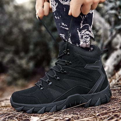 Men's casual tactical boots lightweight side zipper
