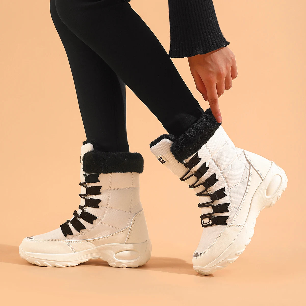 Women's Boots High Quality Keep Warm Mid-Calf Waterproof Snow Boots Women Comfortable Ladies Thigh High Hiking Boots
