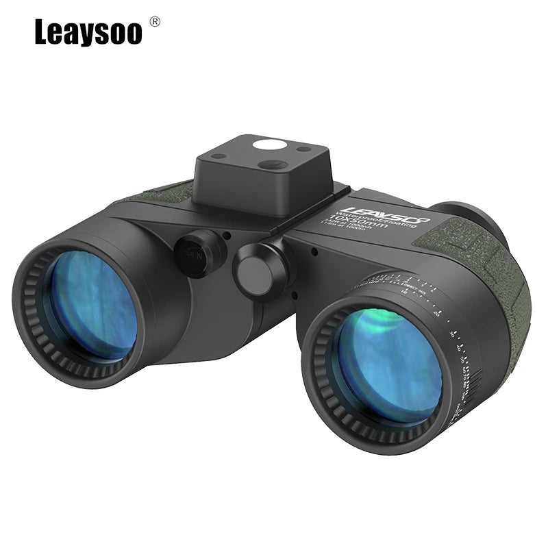 10x50 Binoculars High Power HD, Illuminated Compass & Internal Rangefinder for Hunting Hiking, Bak4 Prism FMC Lens Tact