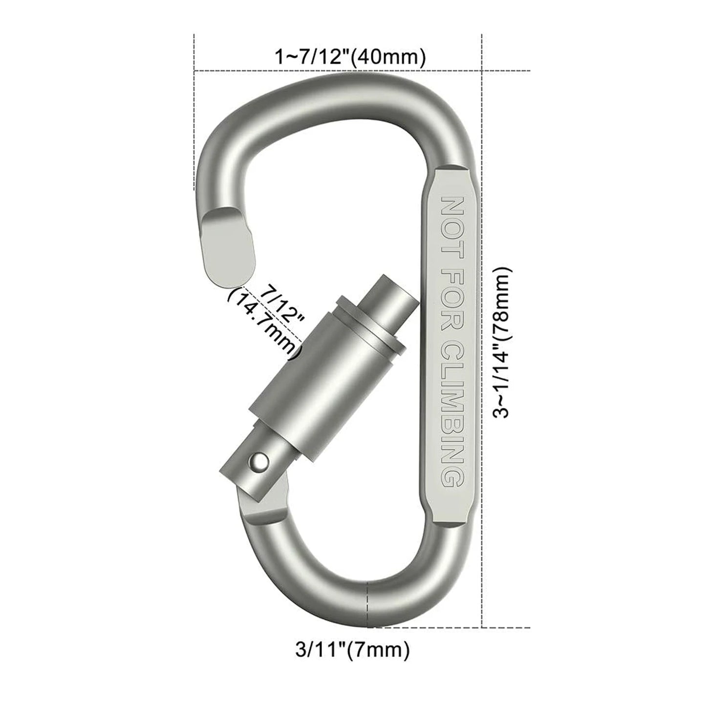 1PCS Carabiner Set For Key Camping Survival EDC Outdoor Keychain Clip  Alloy Aluminum Tactical Caribiner Hook Karabiners