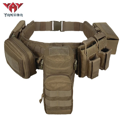 YAKEDA Tactical Battle Belt Duty Belt Law Enforcement Utility Belt Police Belt 7 in 1 Set