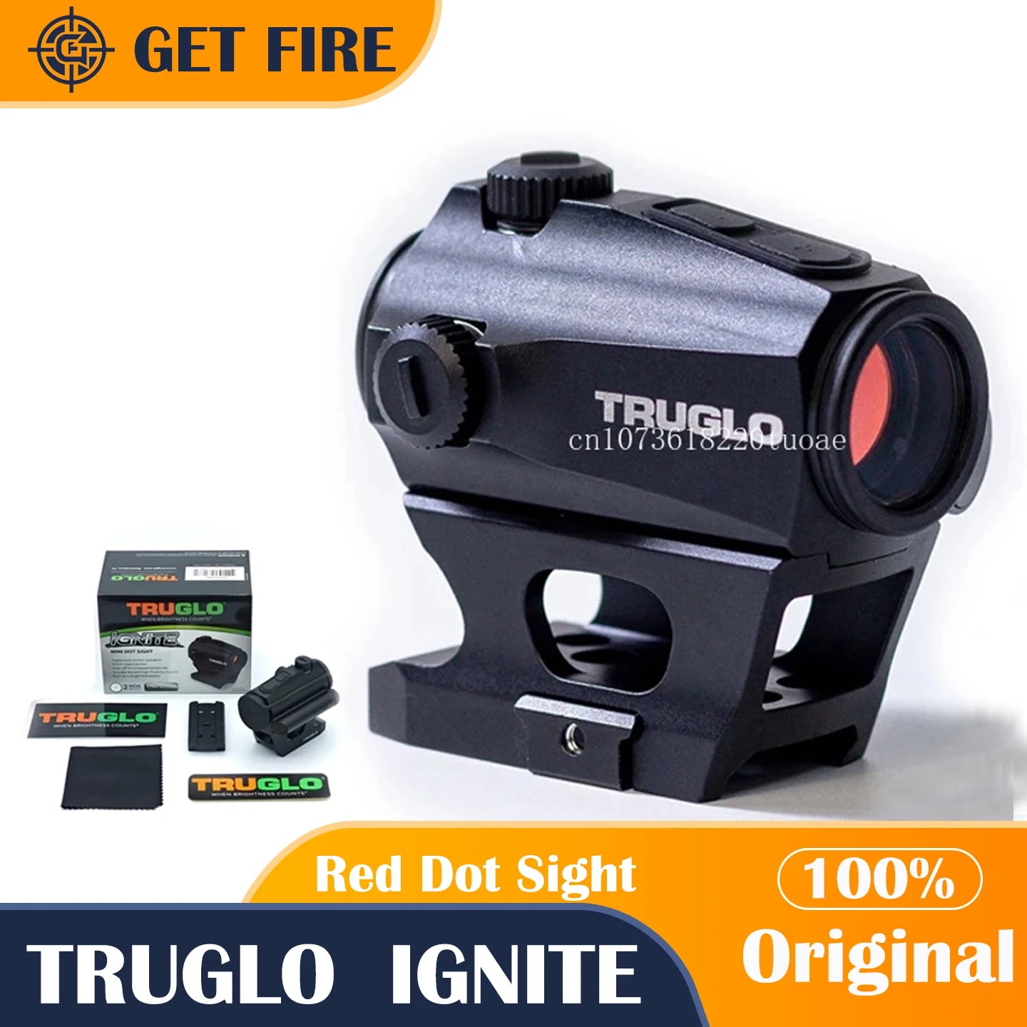 Original TRUGLO IGNITE Mini 22mm 2 MOA  Adjustable Airsoft Riflescope For Tactics Hunting AR 15 Red/Green Dot Sight Reflex Scope