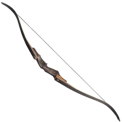 60'' Black Hunter Archery Recurve Bow 40-60lbs Bamboo Core Limbs Wooden Riser for Right Hand American Hunting Split Takedown Bow