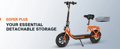 SISIGAD C10 600W Electric Bicycle, 19MPH top speed, 20-mile range, with seat, shock absorbers, folding design, and dual brakes.