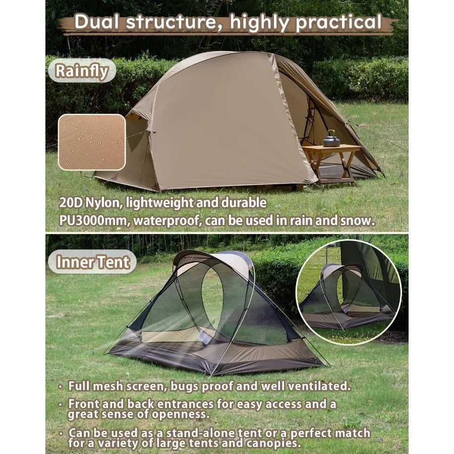 TOMOUNT Backpacking Tent Ultralight Nylon 1-2 Person Tent 3.3lbs-4.4lbs for Hiking Camping