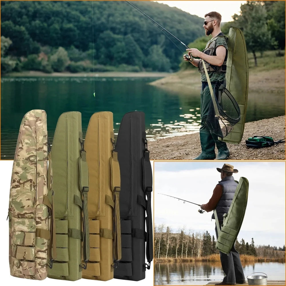 47" Soft Rifle Cases Rifle Bag Soft Shotgun Rifle Case Long Bag Zipper Pockets Classic Tactical Transportation Case Adjustable Shoulder Strap Water Resistant Shooting Range Hunting