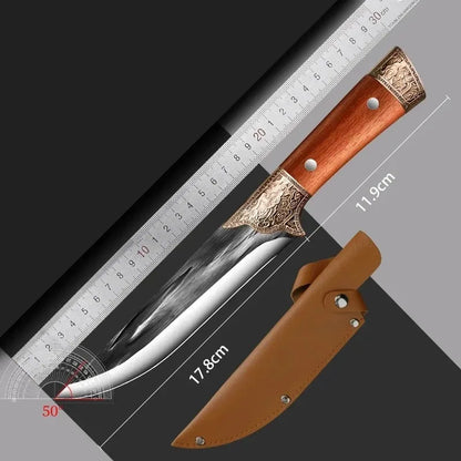 Fixed-blade skinning knife