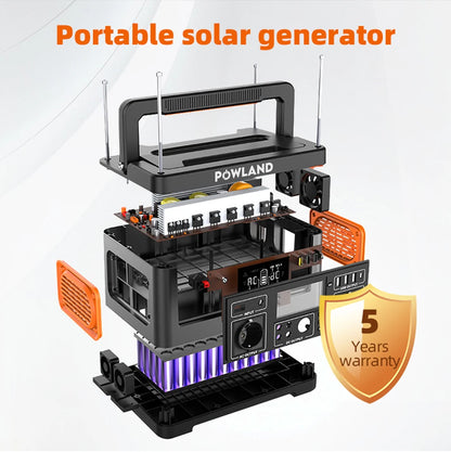 EASUN POWER 600W 300W Portable Power Station Solar Generator Quick Charge AC Outlets for Outdoor Camping RV Home LiFeP04 Battery for US No DUTY