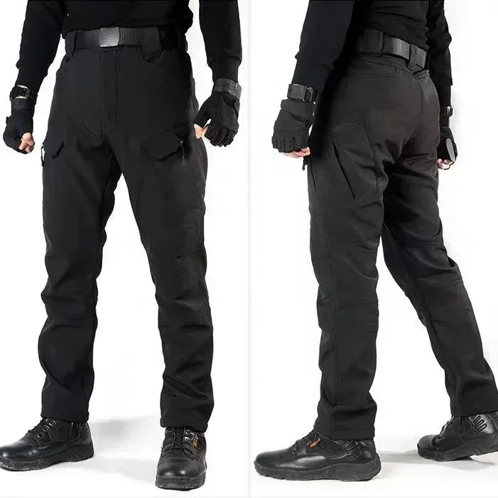 Tactical Sets Mens Thicken Outdoor Soft Shell Warm Fleece Jackets Waterproof Wear Resistant Multi Pocket Pants Hunting Clothes