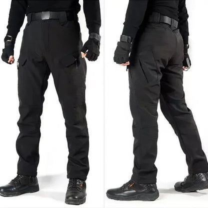 Tactical Sets Mens Thicken Outdoor Soft Shell Warm Fleece Jackets Waterproof Wear Resistant Multi Pocket Pants Hunting Clothes