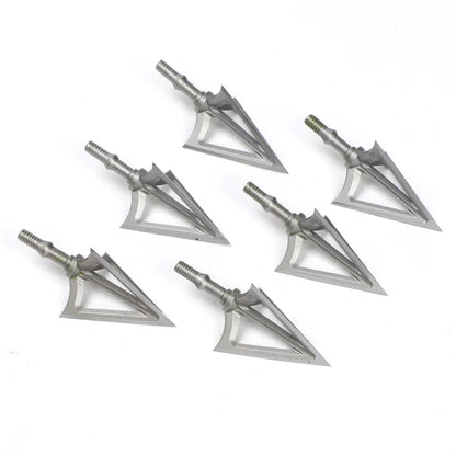 3/6/12pcs Arrowhead Archery Broadhead Hunting Sharp 100/125 Grain Arrow Head 3 Blade Stainless Tips
