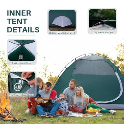 4 Person Dome Tents for Camping, Lightweight Portable Backpacking Tent, Small Easy Set Up Outdoor Waterproof Camping Hiking Tent