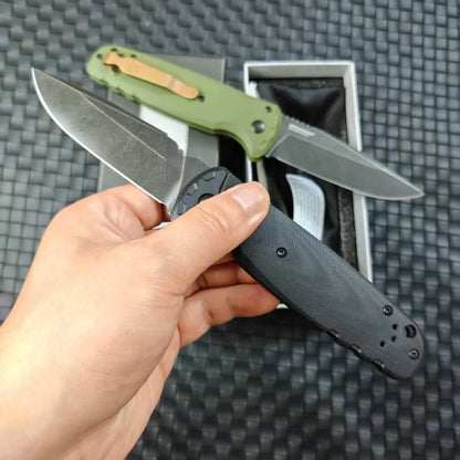 BM 4300 Folding Knife G10 Handle Wilderness Exploration, Hunting, Tactical Combat, Ergonomic Handle, EDC Multi-functional Knives