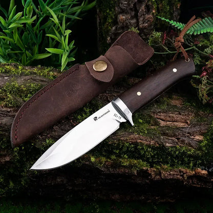 HX OUTDOORS Forest Survival Knife Hunting 5cr15 Stainless Steel 58HRC Straight Knives Essential Tool for Self-defense