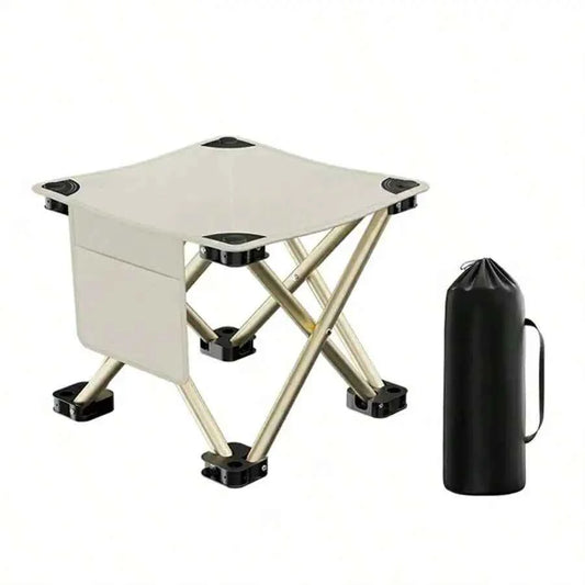 Portable Folding Camping Table With Oxford Fabric Top And Aluminum Frame For Outdoor Use