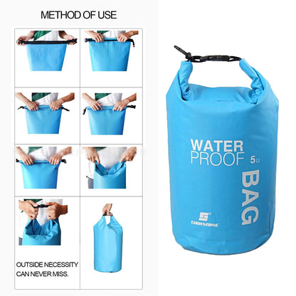 5L Waterproof Dry Bag Drifting Swimming Clothes Storage Bag Pack Ultralight Drifting PVC Mesh Bags Rafting Kayaking Sport Bag