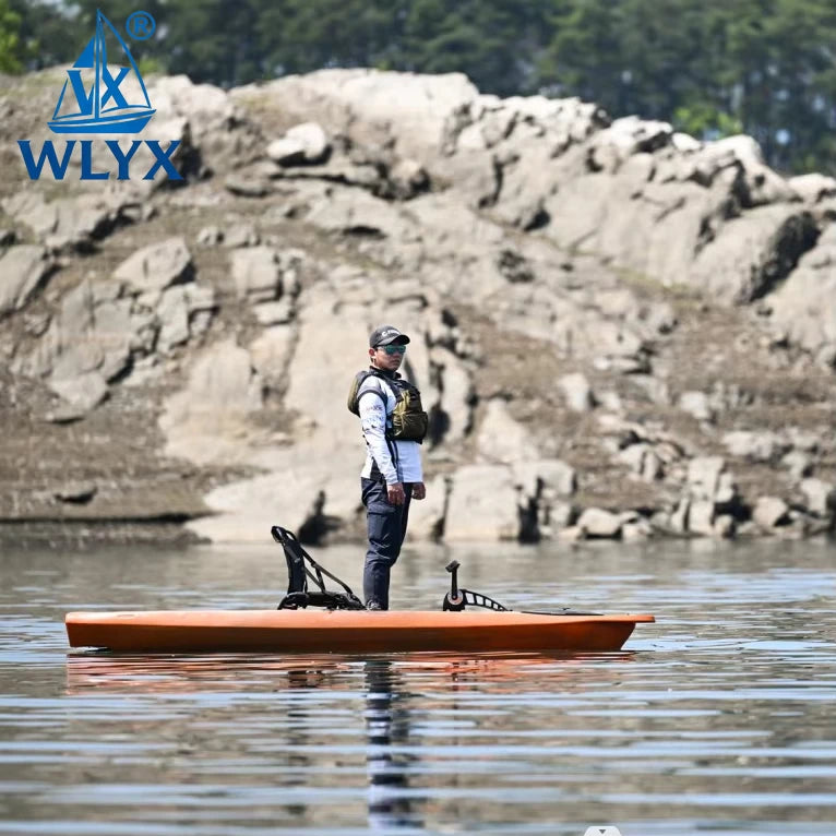 Customize Portable  Kayak With Split Hard Shell Electric Pedal-Driven Canoe For Solo Tandem Lake Sea Adventures Modular Assembly