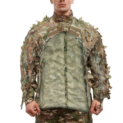 Ghillie Suit Breathable Ghillie Suit For Turkey Hunting Hunting Gear Camouflage Material Woodland Camouflage Jacket & Pants
