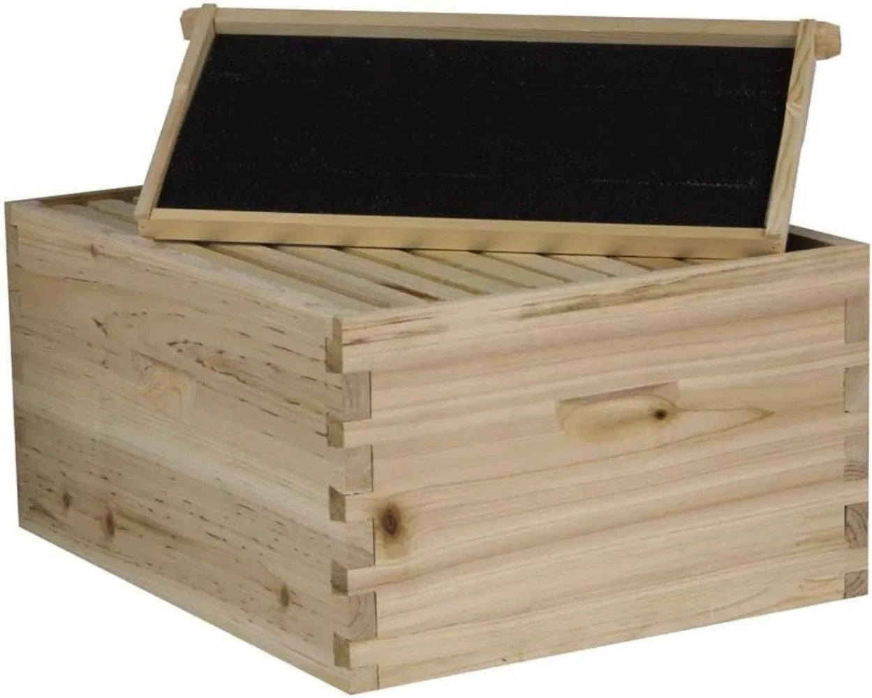 Starter 10 Frame Beehive Kit - Includes 2 Hive Bodies, 1 Super Box, Pine Frames, Wax Coated Foundations and More