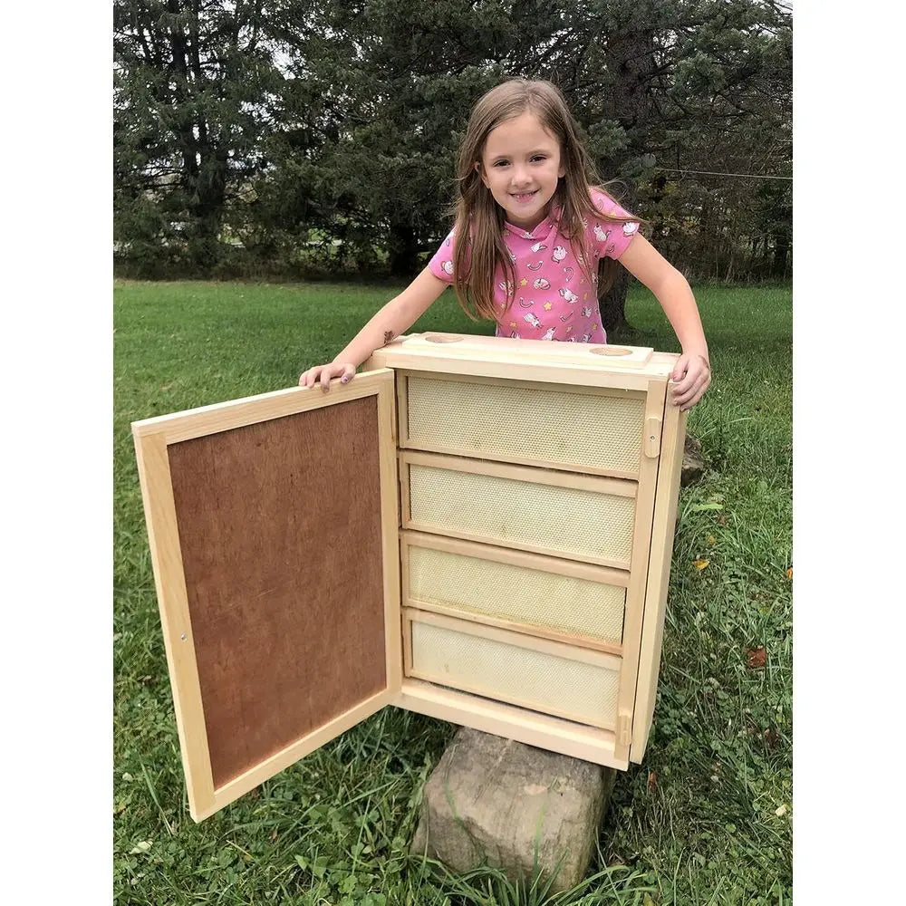 Observation Bee Hive Holds 12 Medium Frames with Double-side Plexi glass doors Fully Assembled FRAMES NOT INCLUDED