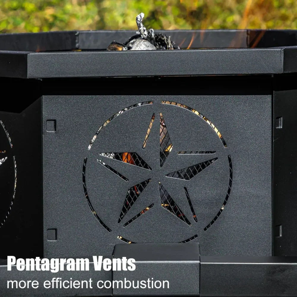 35 Inch Octagonal Fire Pit